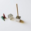 nippon kodo Silver Cube 1pc - Modern Cube Brass Incense