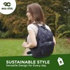 ECO CHIC Lightweight Foldable Water Resistant Backpack Rucksack Folds into
