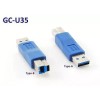 CablesOnline USB 3.0 Type-A Male to Type-B Male Gender Changer