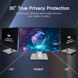 23 Inch Privacy Screen Filter Compatible with 16:9 Widescreen Display - Monitor, Desktop PC, Computer, Anti Spy/Easy Installation/Anti Glare/Blocking Blue Light