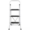 Segawe 3 Step Ladder Lightweight Folding Step Stool with Wide