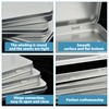 Elesunory 6 Pcs Metal Rectangular Tin Metal Hinged Lid, 6.88