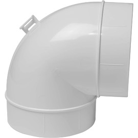 Vent Systems 90 Degree 4" Inch Elbow - Plastic Duct Pipe Connector - For Flexible Round Tube Ventilation Hose