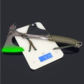 Bloodhound Heirloom Axe Metal Raven's Bite Real Size Replica Game Collection Desk Decoration Cosplay Party Supplies Gift (35cm Neon Green)