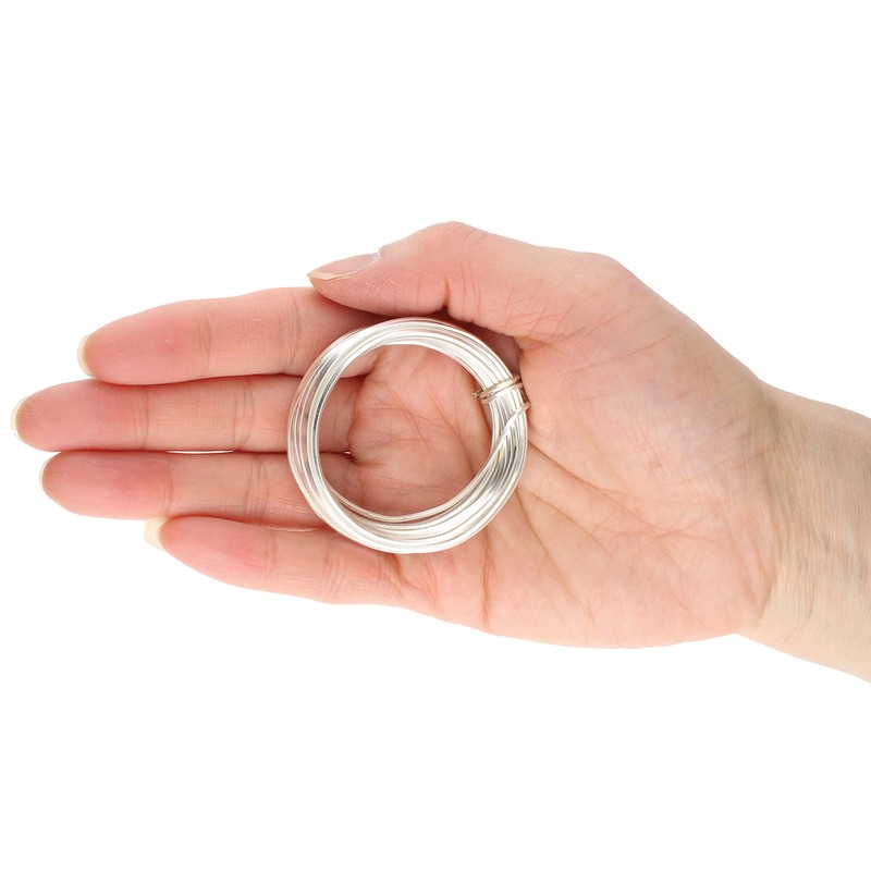 18 Ga Square Copper Craft Wire Silver Plate 42844 by