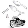 Chrome Skull Teardrop Aluminum Rearview Side Mirrors fits for Harley
