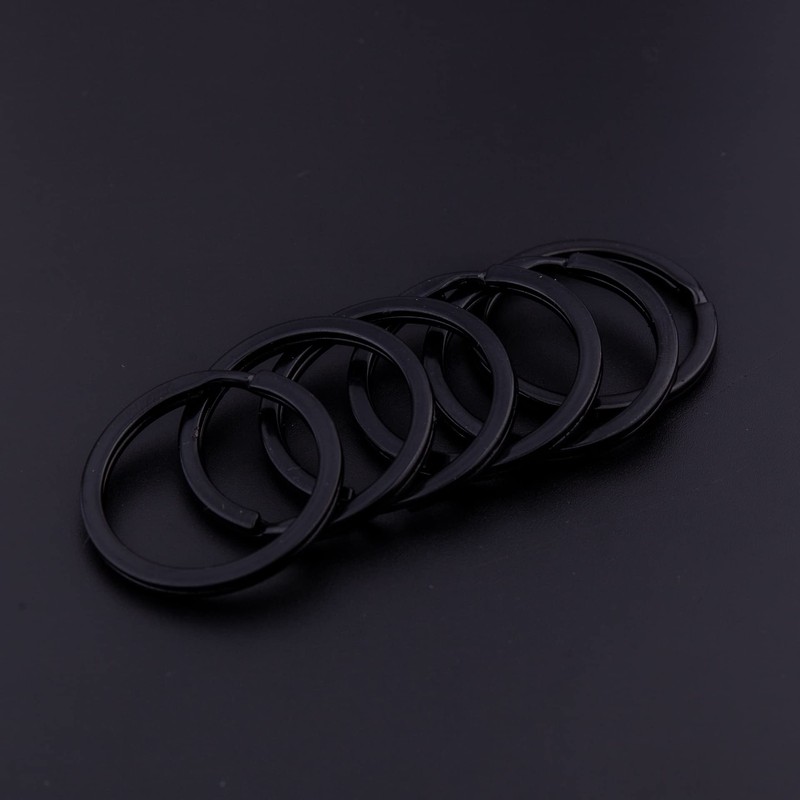 30 Pieces Flat Key Rings Metal Keychain Rings Split Keyrings