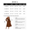 ZESICA Women's Velvet Midi Dress Casual V Neck Long Sleeve