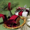 LaRibbons Burgundy Ribbon Wired Christmas Dupioni,2.5" x 10 Yards