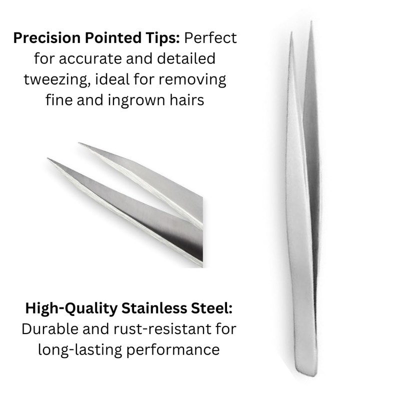 Pointed Tip Tweezers- Stainless Steel