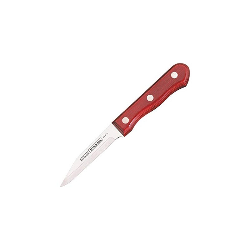 Tramontina Paring Knife 3" Stainless Steel Display, Redwood