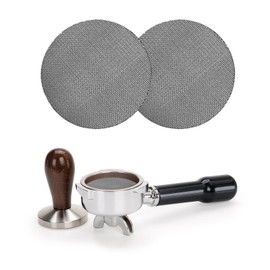 54mm Puck Screen (2Pcs 1.7mm) 150μm Stainless Steel Espresso Filter for Bottomless Portafilter Barista Accessories Improves Extraction Easy Clean Fits 54mm Portafilter Baskets Espresso Machines