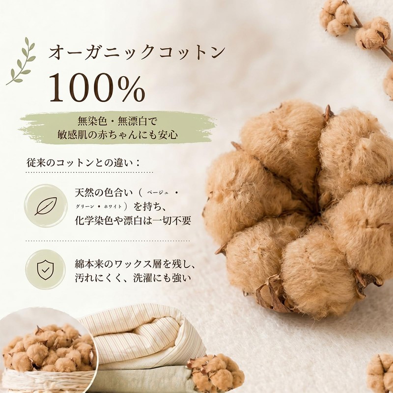 [MOMSMENU] ガーゼハンカチ 赤ちゃん ループ付き 4層 オーガニックコットン100% 20×20cm 名前タグ 5枚セット