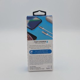 Just Wireless JW Just Wireless Lightning To USB-C Faster Charge 6 Ft Cable White MFi-Certified