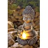 VP Home Zen Buddha Statue Solar Powered LED Garden Pathway