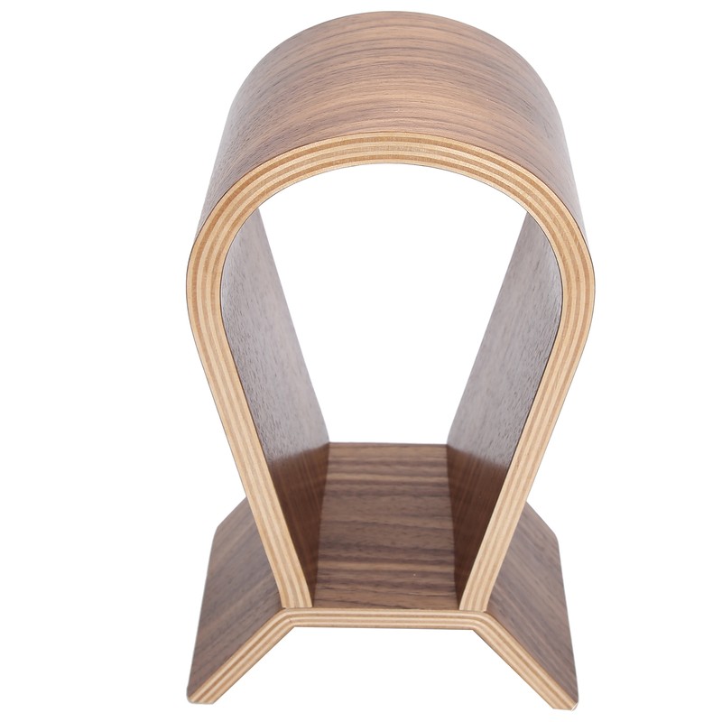 Headphone Holder Bluetooth Headset Integrated Curved Display Stand Storage AccessoryWood