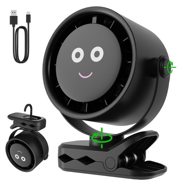 HiLUNDA USB Small Desk Fan - 4000 mAh Portable Fans