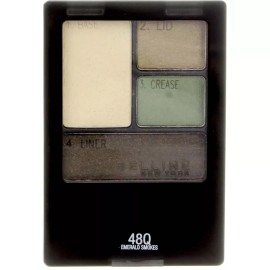 Maybelline Expert Wear Eyeshadow Quads, Emerald Smokes 48Q, 0.17 oz