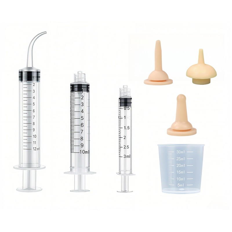 Pet Nursing Kit, Kitten Bottle Feeding Set with Nursing Nipples,