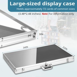 34"x22" Portable Trade Show Display Case for Trade Shows & Table Top Card Display Case – Aluminum Frame with Acrylic Side Panels for Easy Display