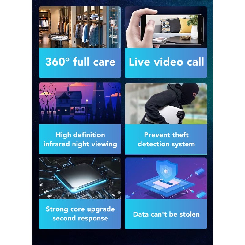 Mini WiFi Camera Wireless HD Night Viewing Motion Detection Indoor