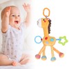 Baby Hanging Rattle Toy Soft Carseat Crinkle Squeaky Toy Stuffed