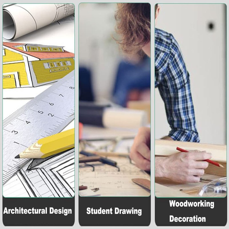 Utoolmart Right Angle Ruler, Framing Square Ruler, 150 x 300mm