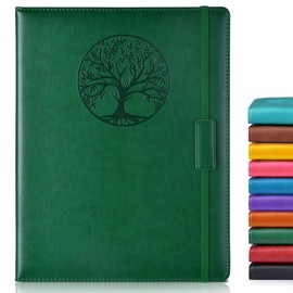 Biuwory Lined Journal Notebook for Women Men,256 Pages A4 Large Hardcover Leather Journals for Writing,Travel,Business,Work,School,College Ruled Notebooks for Note Taking, Diary Notepad 8.6"×11"