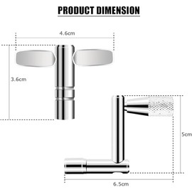 LALOCAPEYO Drum Keys 3 Pack Universal Drum Tuning Key with Continuous Motion Speed Key