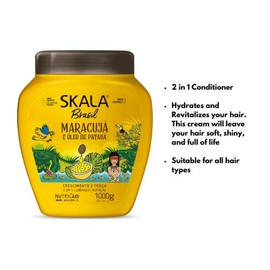 Skala Beauty Hair Masks - Nourishing, Gentle, Hydrating - Hair care Products Conditioner Moisture Shampoo Hydrate Moisturizing Repair Restore Vitamins:_Skala Maracuja