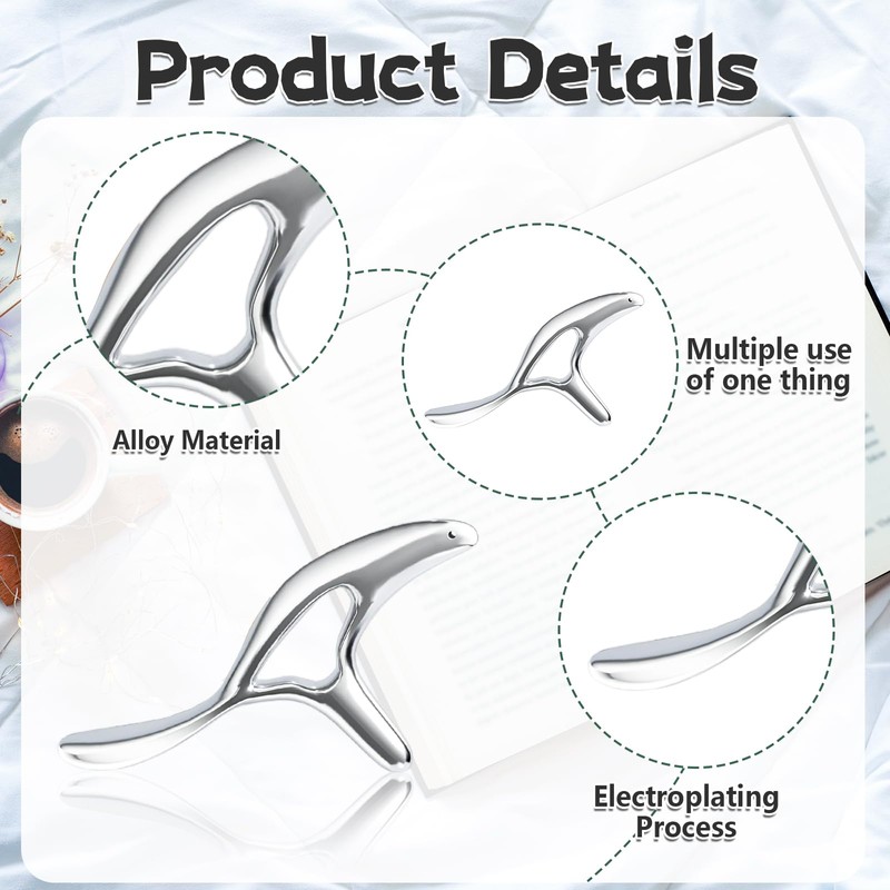 Cosmeria Trigger Point Massager, Stainless Steel Gua Sha Stone with