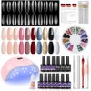 Nail Salon Kit: 100PCS False Nails with U V Lamp,