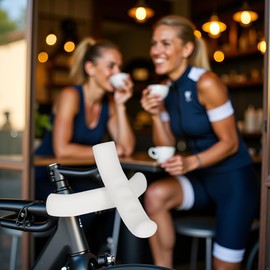 ZGLUZP 2 Pcs White Silicone Soft Anti-Slip Brake Handle Sleeve for Road Bike Bicycles, Small Brake Levers Sleeve