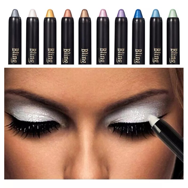Bling 10 Barras De Maquillaje Bling, Sombra Brillante Para Ojos.
