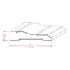 EWCA12 Colonial Casing 3-1/2" Wide x 3/4" Trim. Unfinished Moulding,