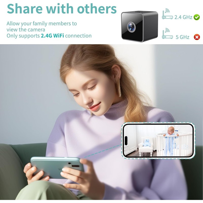 Mini Camera Wireless 1080P Camera Home Security WiFi Mini Nanny