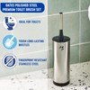 Oates Polished Steel Premium Toilet Brush Set