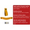 Brute Strength - Leather Drawer Pulls - Ochre yellow -