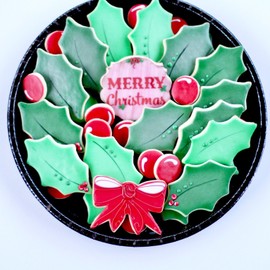2 Dz. Merry Christmas Holly Cookie Set! Christmas Cookies for All! Hostess, Christmas, Place Settings, Holiday Party!