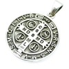 Silver One 925 Silver Saint Benedict Medal Pendant Top, Men’s
