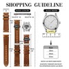 Anbeer Watch Band, Military Style Top Grain Leather, Quick Release