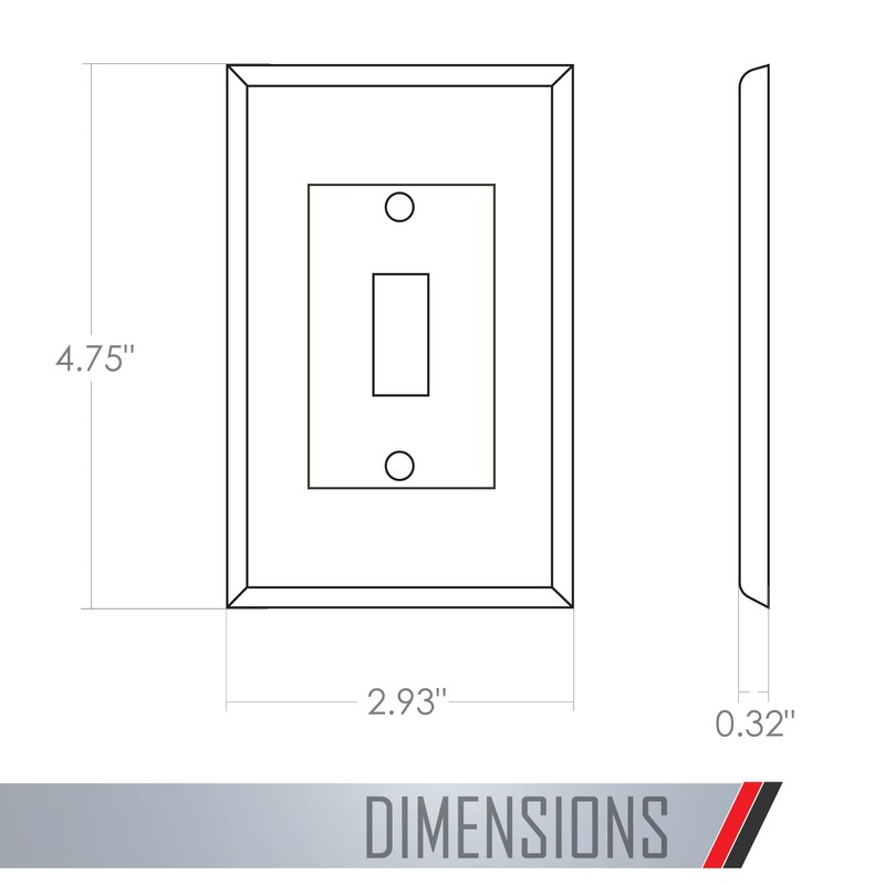 TayMac MW2570W Masque 1-Gang Decorator Style Toggle Switch Cover-Up Wall