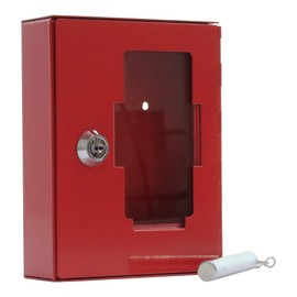 Rottner emergency key box NSK 1 with mallet, cylinder lock, including 2 steel keys - made of steel - including mounting material
