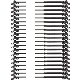 Challcrea Black Cable Railing Hardware, 20 Pairs Black Stainless Steel Railing Kit, Fits 1/8 Cable System, For Wood Post, Stairs & Deck, T316 Marine Grade, 180 Angle Adjustable