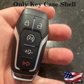 mecautocarkeys Remote Key Fob Shell Case Cover For 2015-2017 Ford Explorer Edge Fusion Mustang