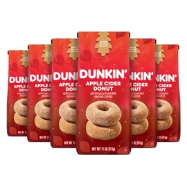 Dunkin' Dunkin' Apple Cider Donut Artificially Flavored Ground Coffee, 11 Oz. Bags (Pack of 6)