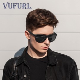 Vufurl Sunglasses Men-Ultra Light Rectangular Polarized Sunglasses for Women, UV400 Protection, Polarized Ultraviolet Protection, Driving, Fishing, Running Blue