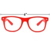 Skeleteen Red Clear Lens Glasses - 80's Style Non Prescription