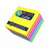 iScholar IQ Neon Sticky Notes Cube, 3 x 3 Inches,