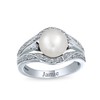Personalize Bridal Art Deco Style Freshwater White Cultured Pearl Cocktail